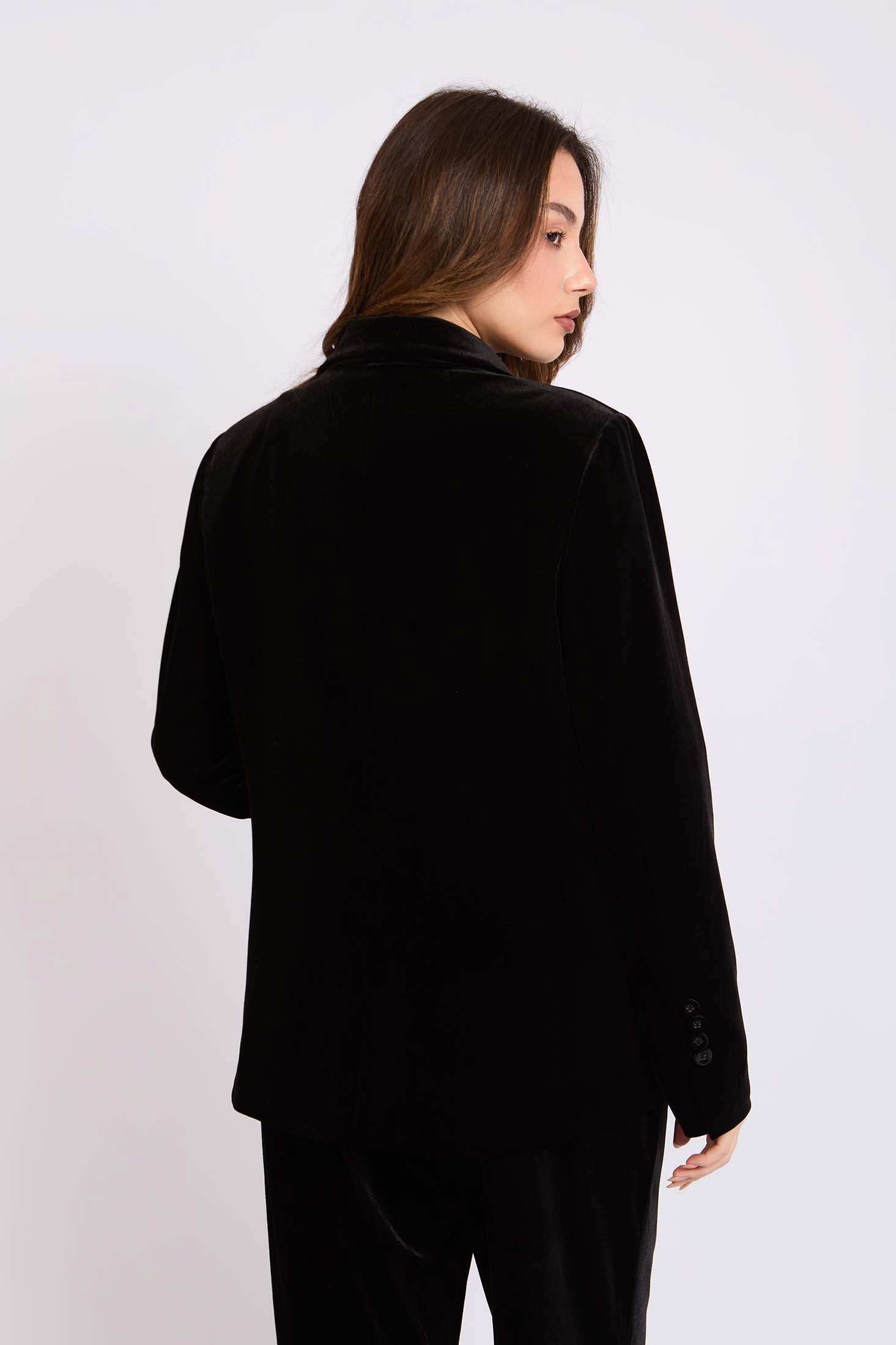 Women Regular Fit Blazer Black