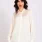 Satin Button-Down Shirt