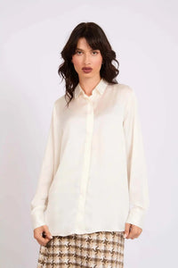 Satin Button-Down Shirt