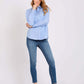 Striped Cotton Shirt with Pocket Detail