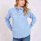 Striped Cotton Shirt with Pocket Detail