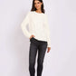Women Regular Fit Pullover Off White