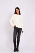 Women Regular Fit Pullover Off White