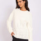 Women Regular Fit Pullover Off White