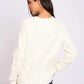 Women Regular Fit Pullover Off White