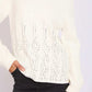 Women Regular Fit Pullover Off White