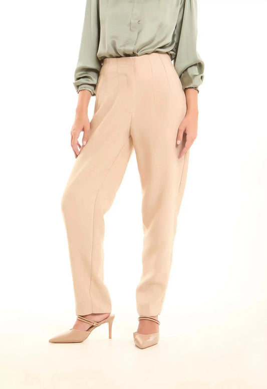 Beige Tailored Pants