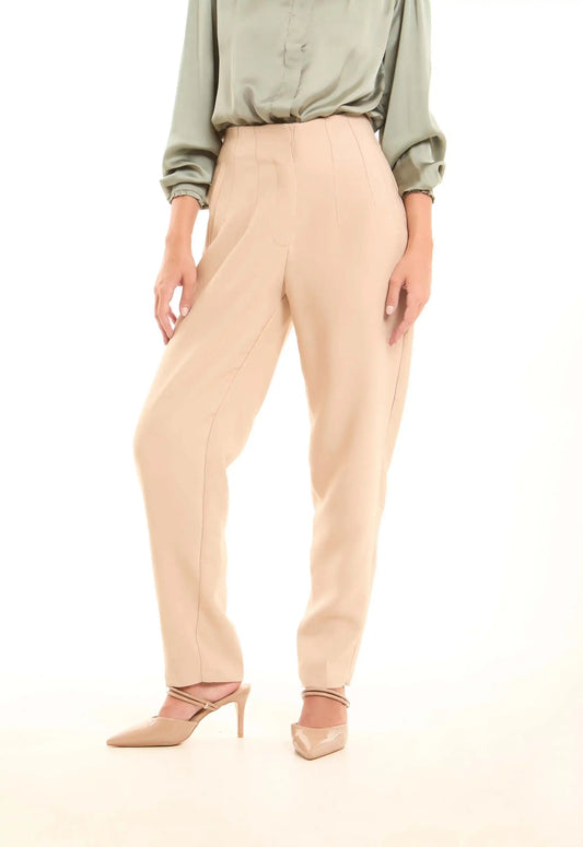 Beige Tailored Pants