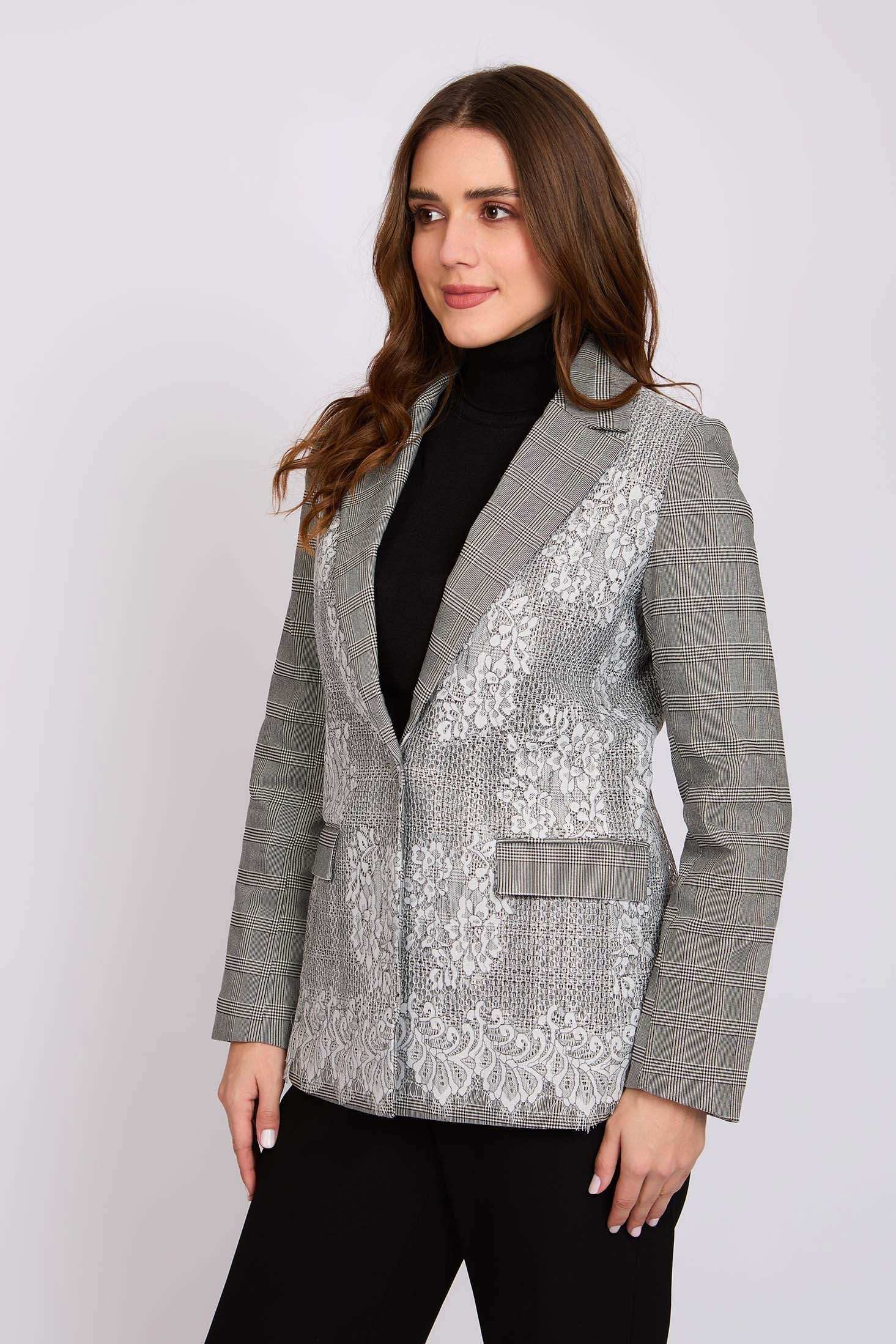 Women Regular Fit Blazer Grey