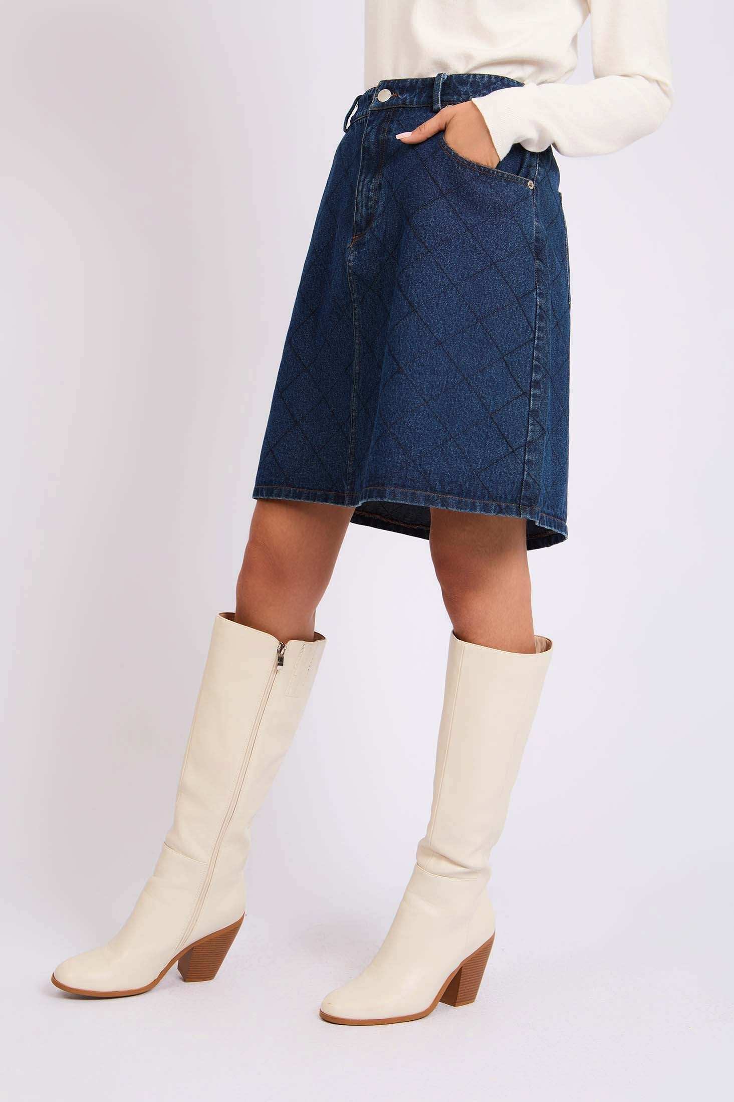 Women Regular Fit Skirt Blue