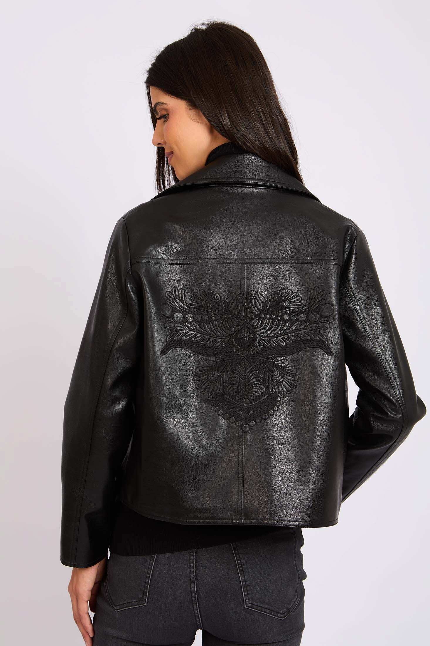 Women Regular Fit Jacket Black