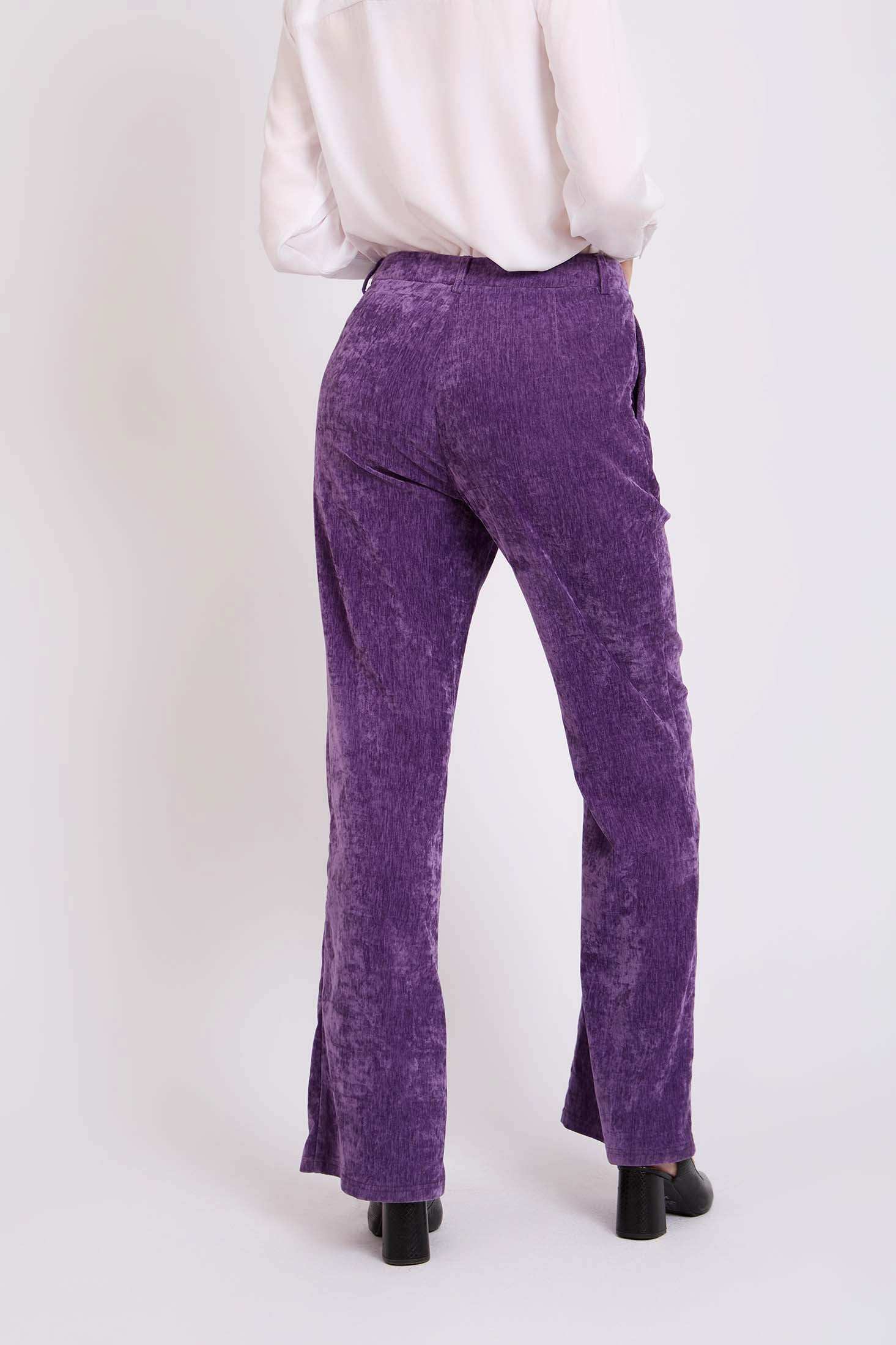 Women Regular Fit Pants Purple