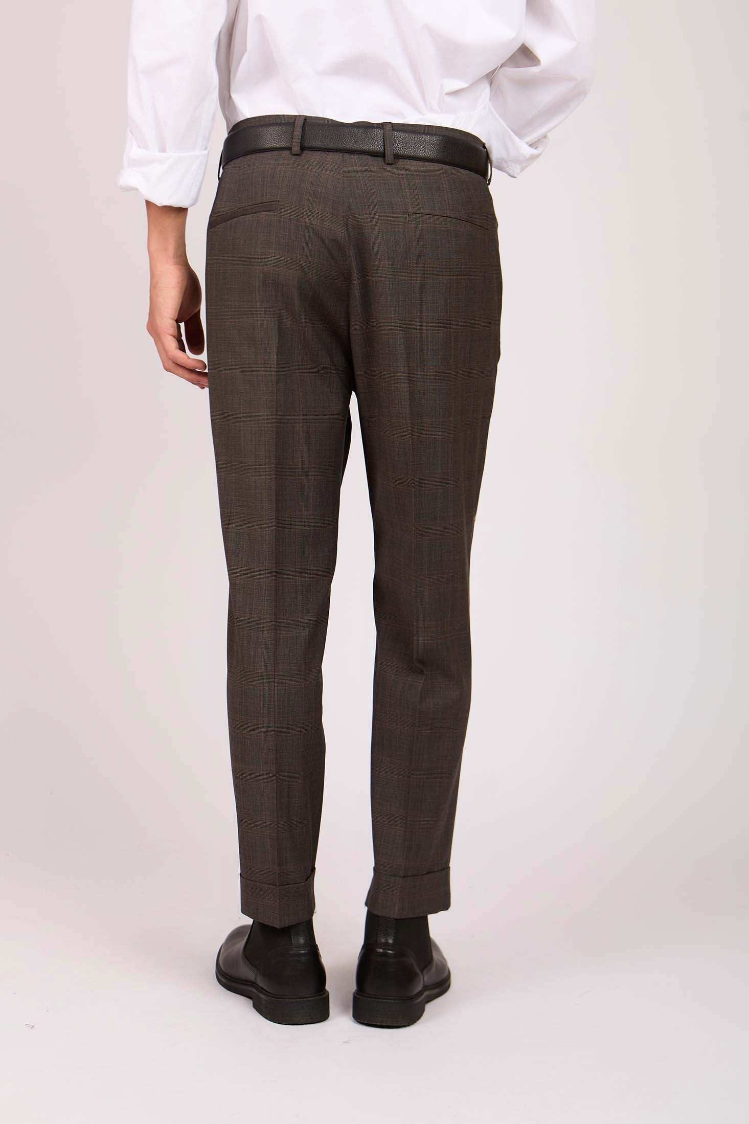 Men Regular Fit Pants Brown