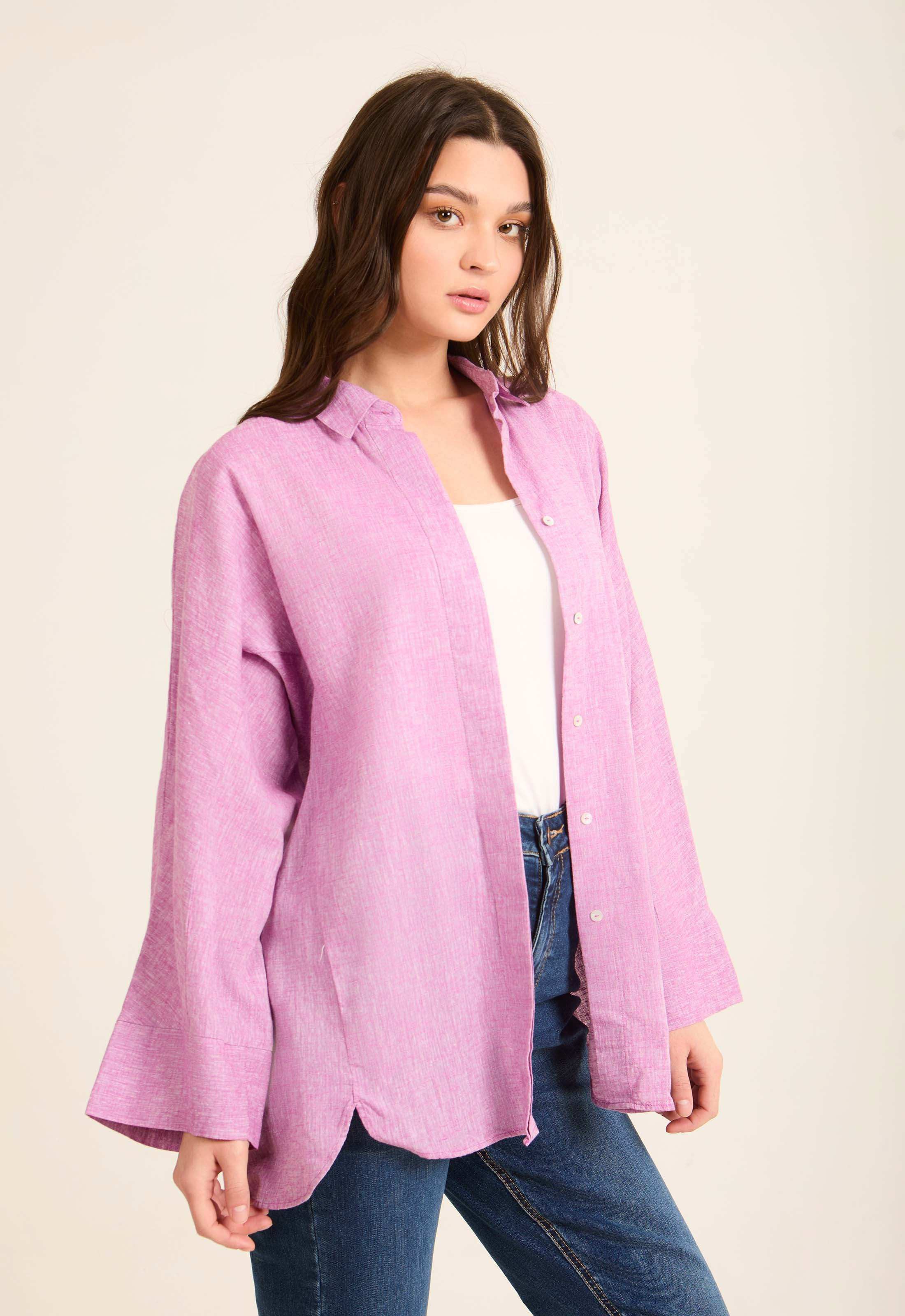 Versatile Oversized Linen Shirt