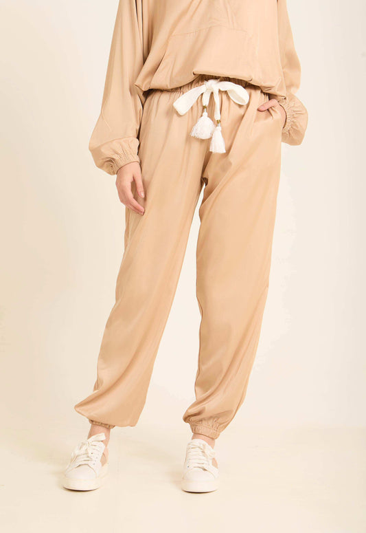 Elastic Waist with Drawstring Solid Sweatpants