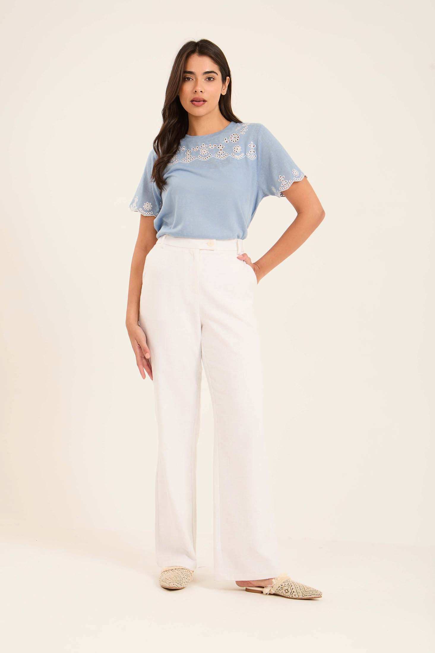 Classic Straight-Leg Linen Pants