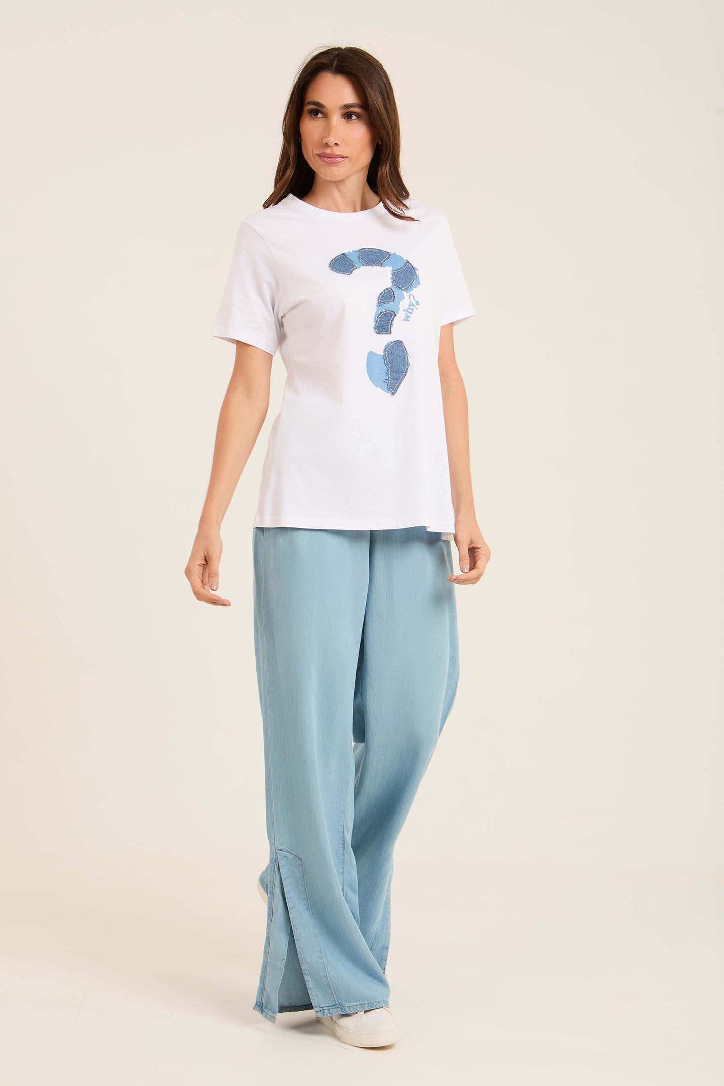 Wide-Leg Side-Slit Pants