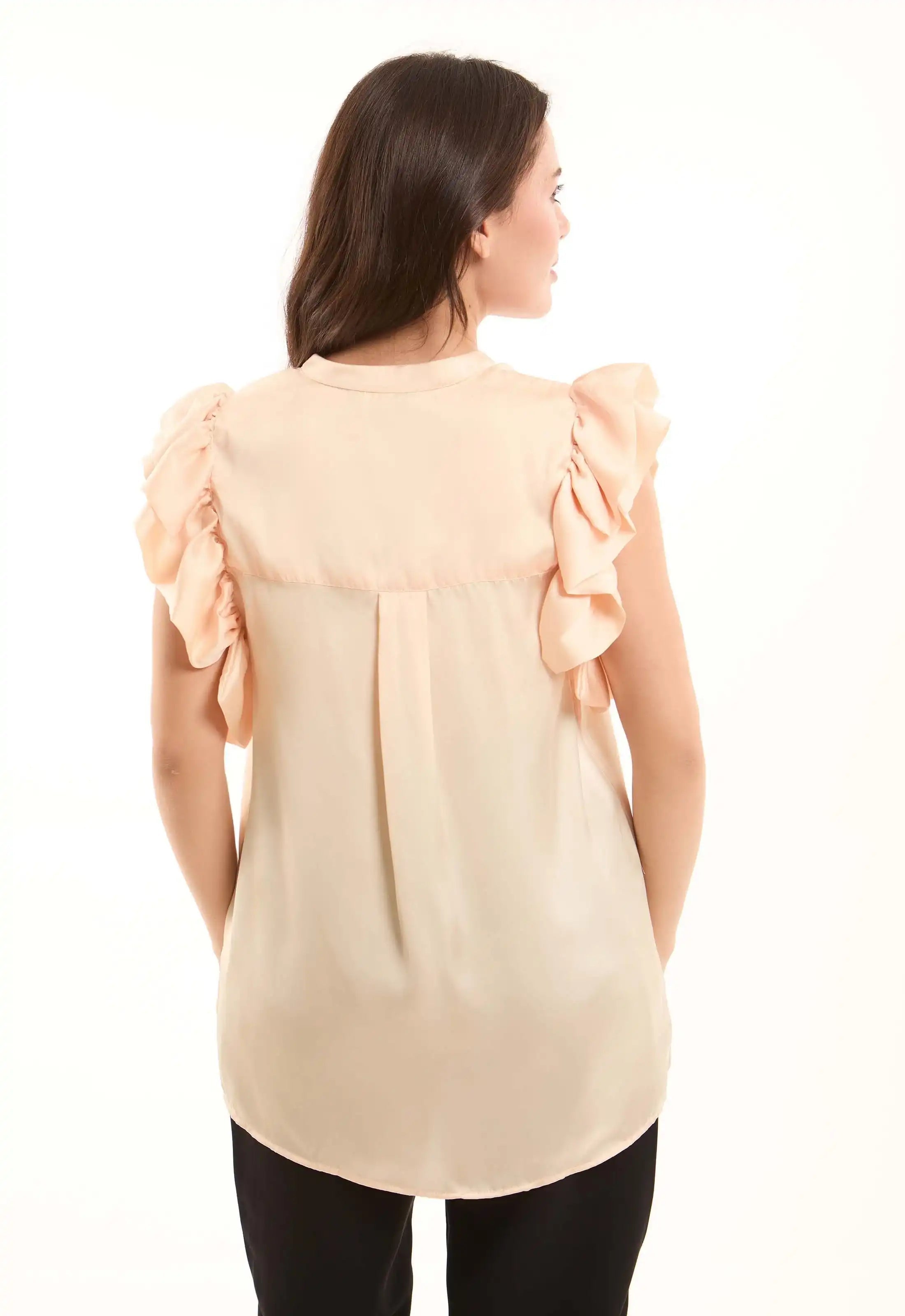 Elegant Pleated Sleeveless Blouse