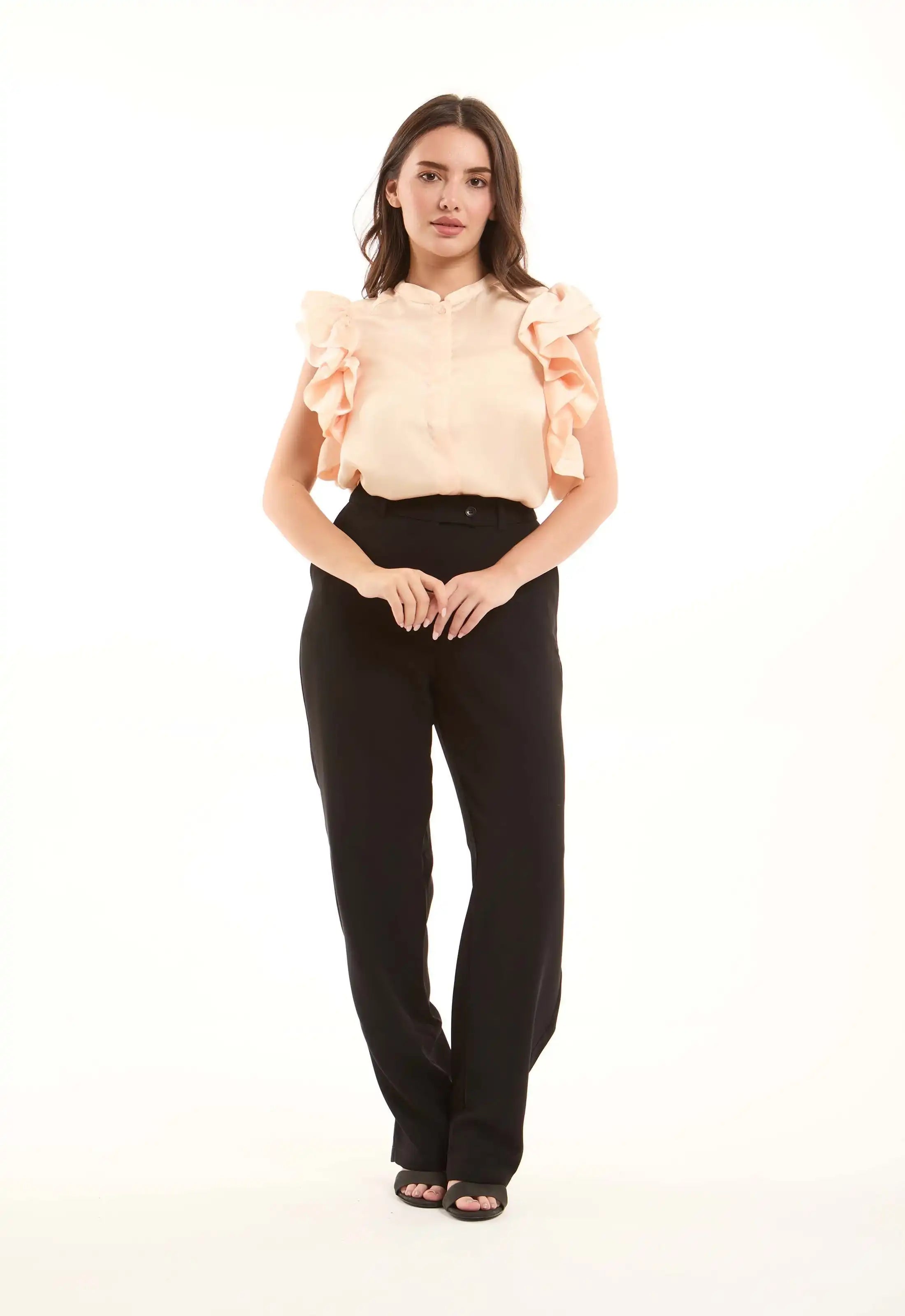 Elegant Pleated Sleeveless Blouse