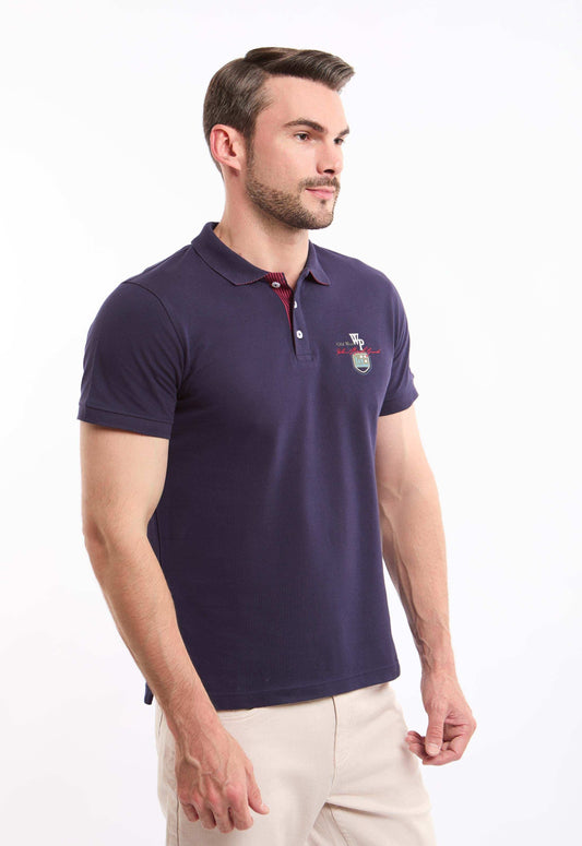 Pique Short Sleeves Buttoned Polo Shirt