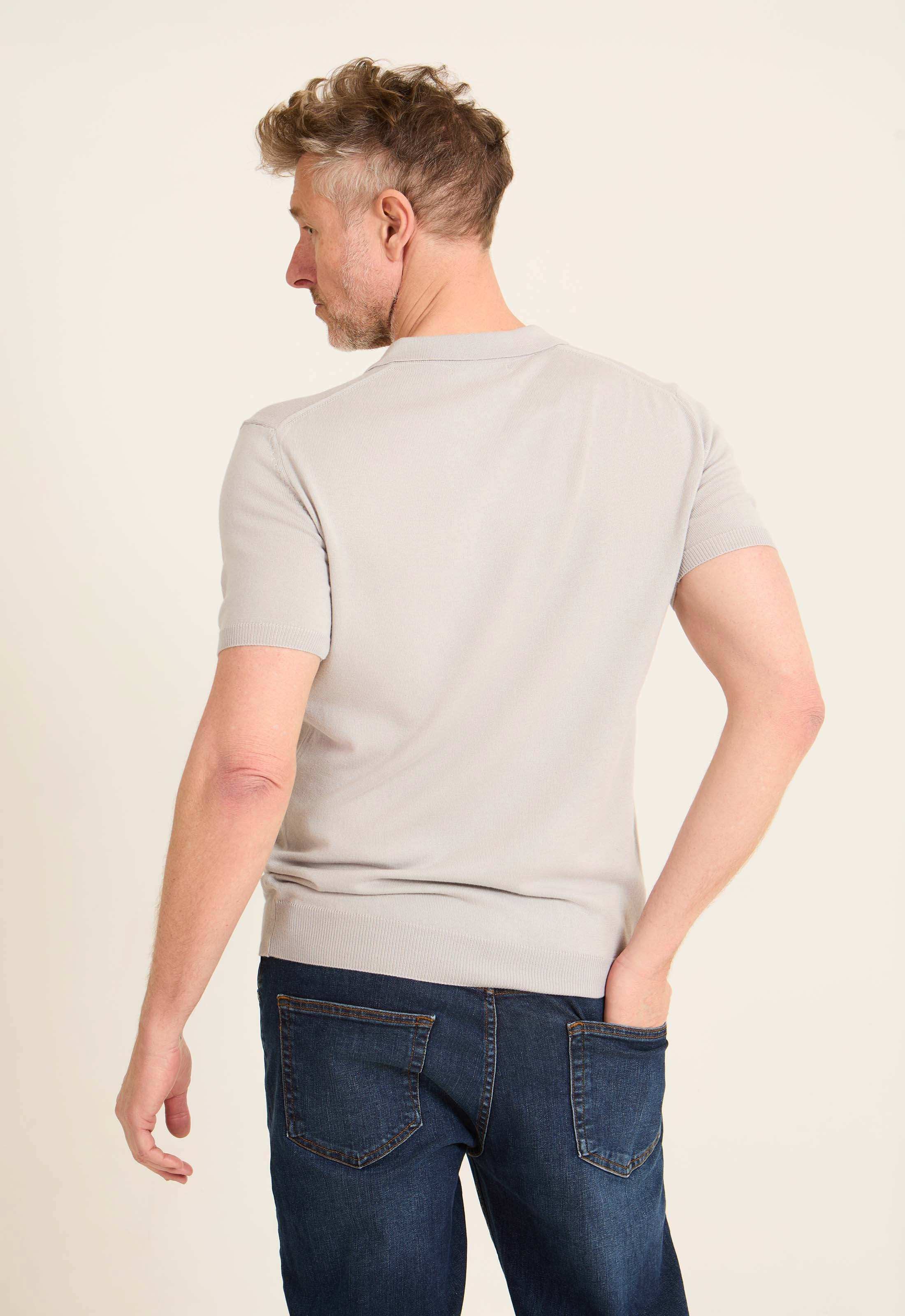 Ribbed Short Sleeves Regular Polo Shirt