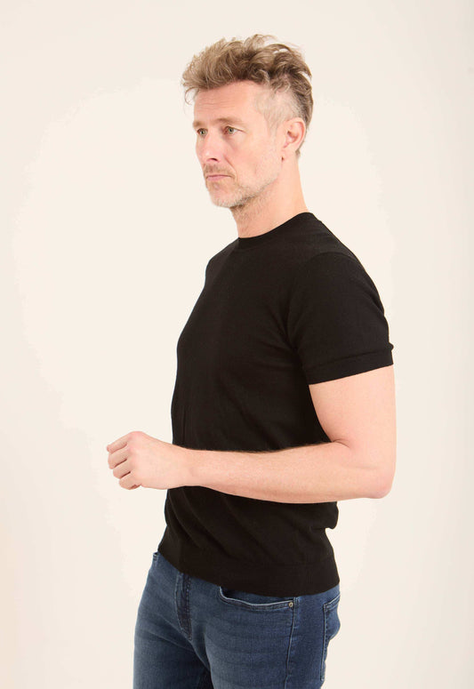 Short Sleeves Textured Tee with Hem