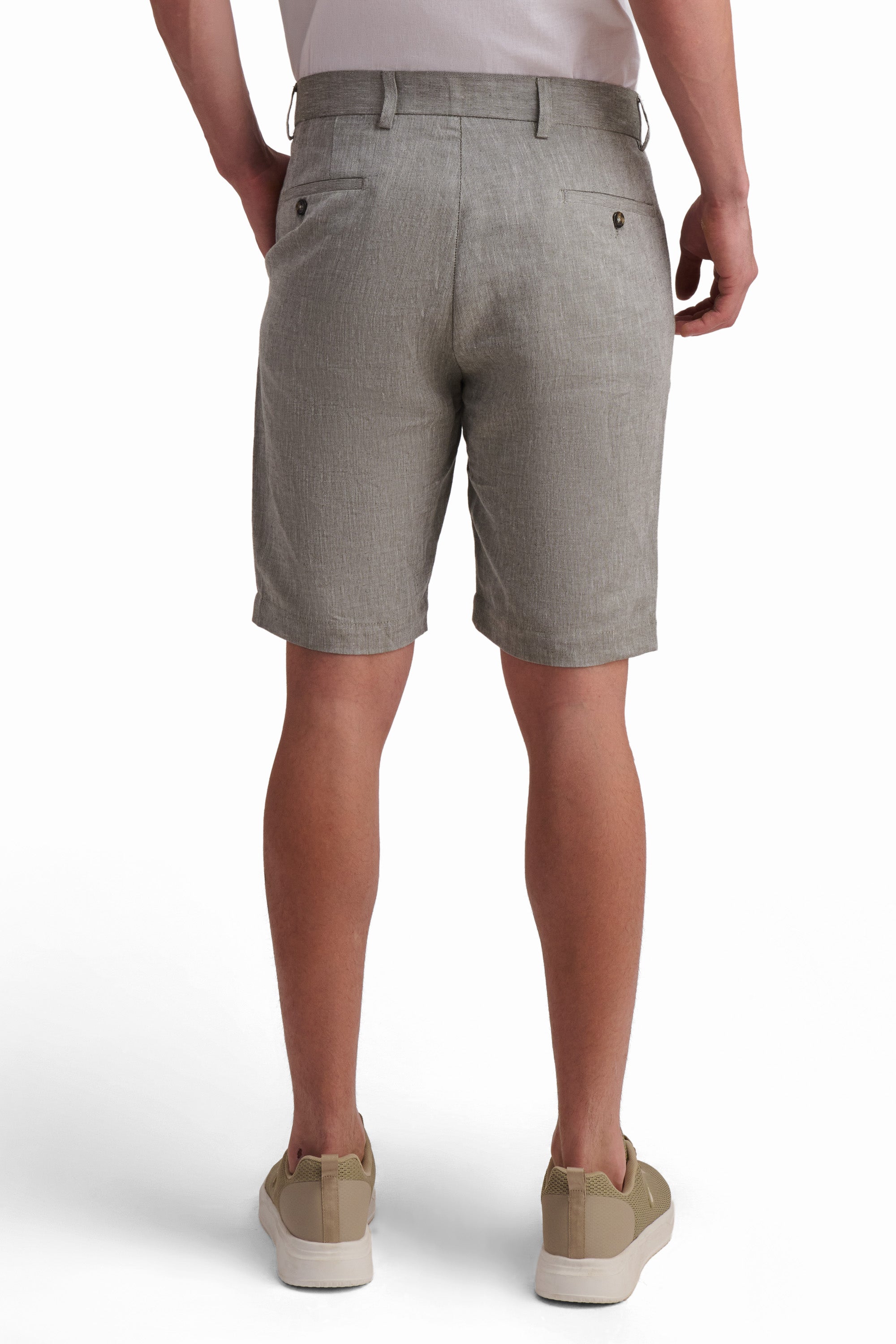 Elegant Linen Shorts with Side Pockets