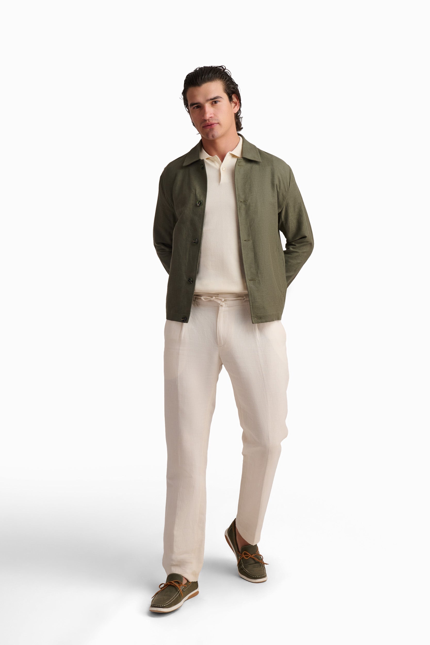 Off-White Linen Blend Pants