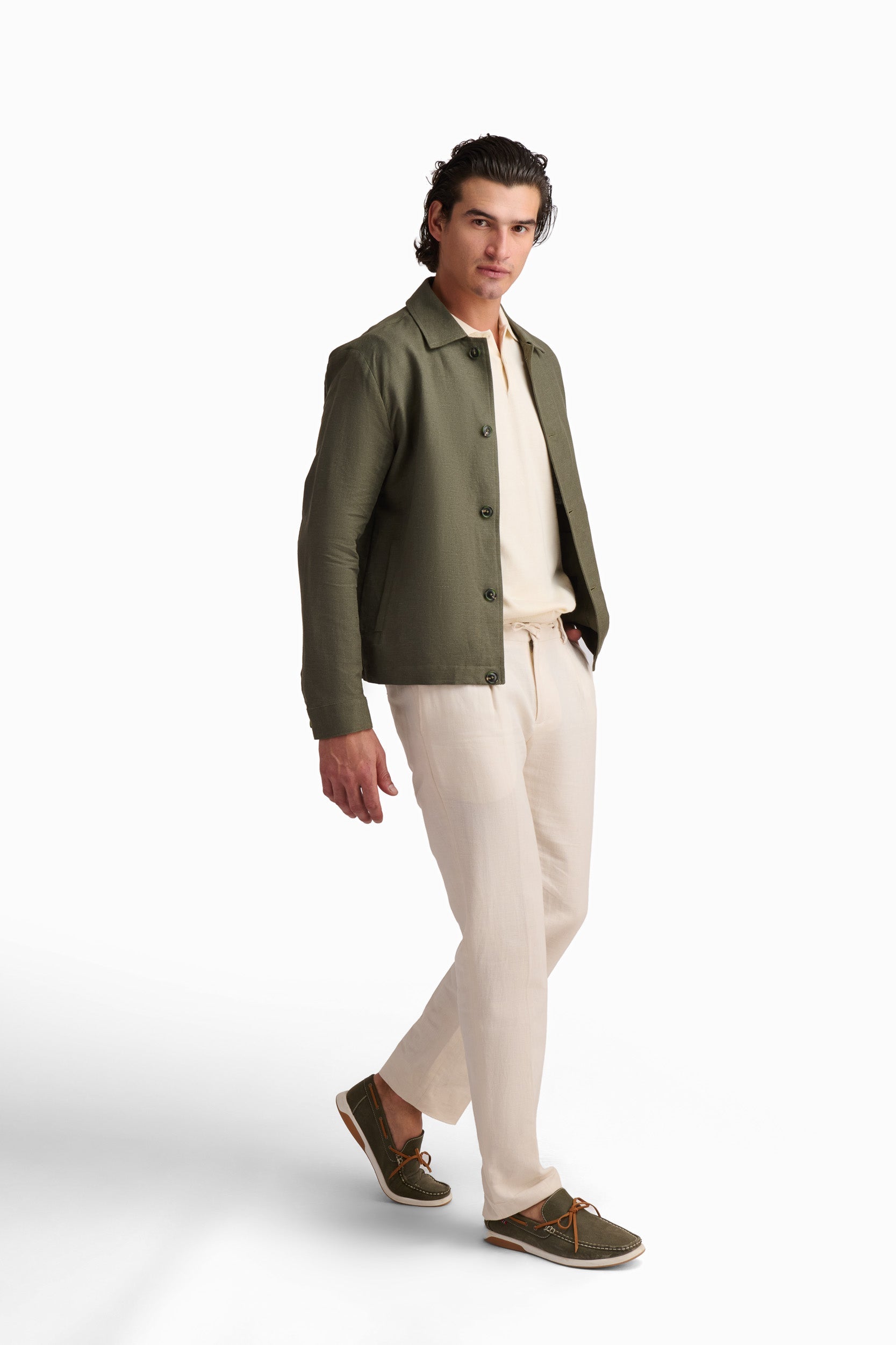 Off-White Linen Blend Pants