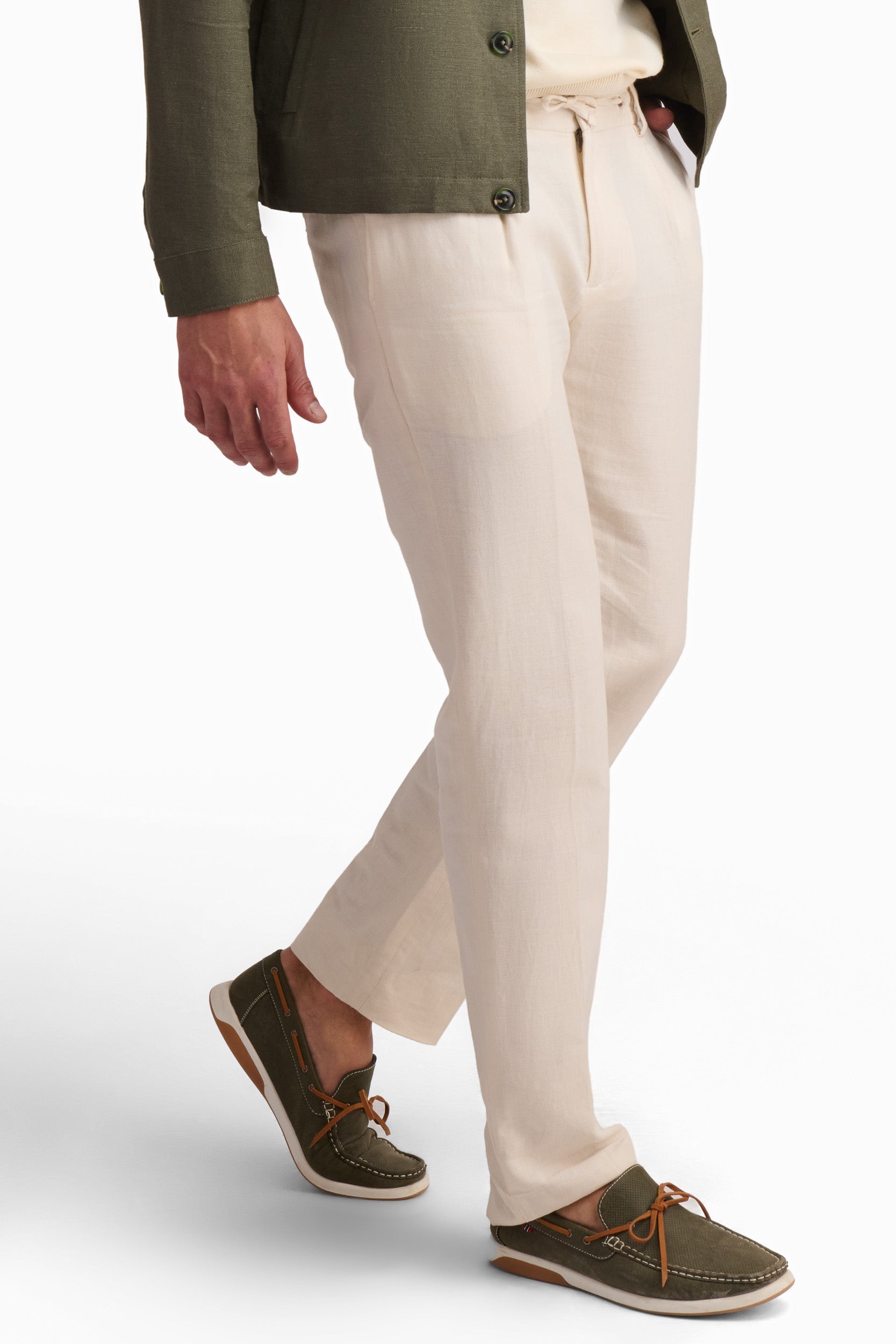 Off-White Linen Blend Pants