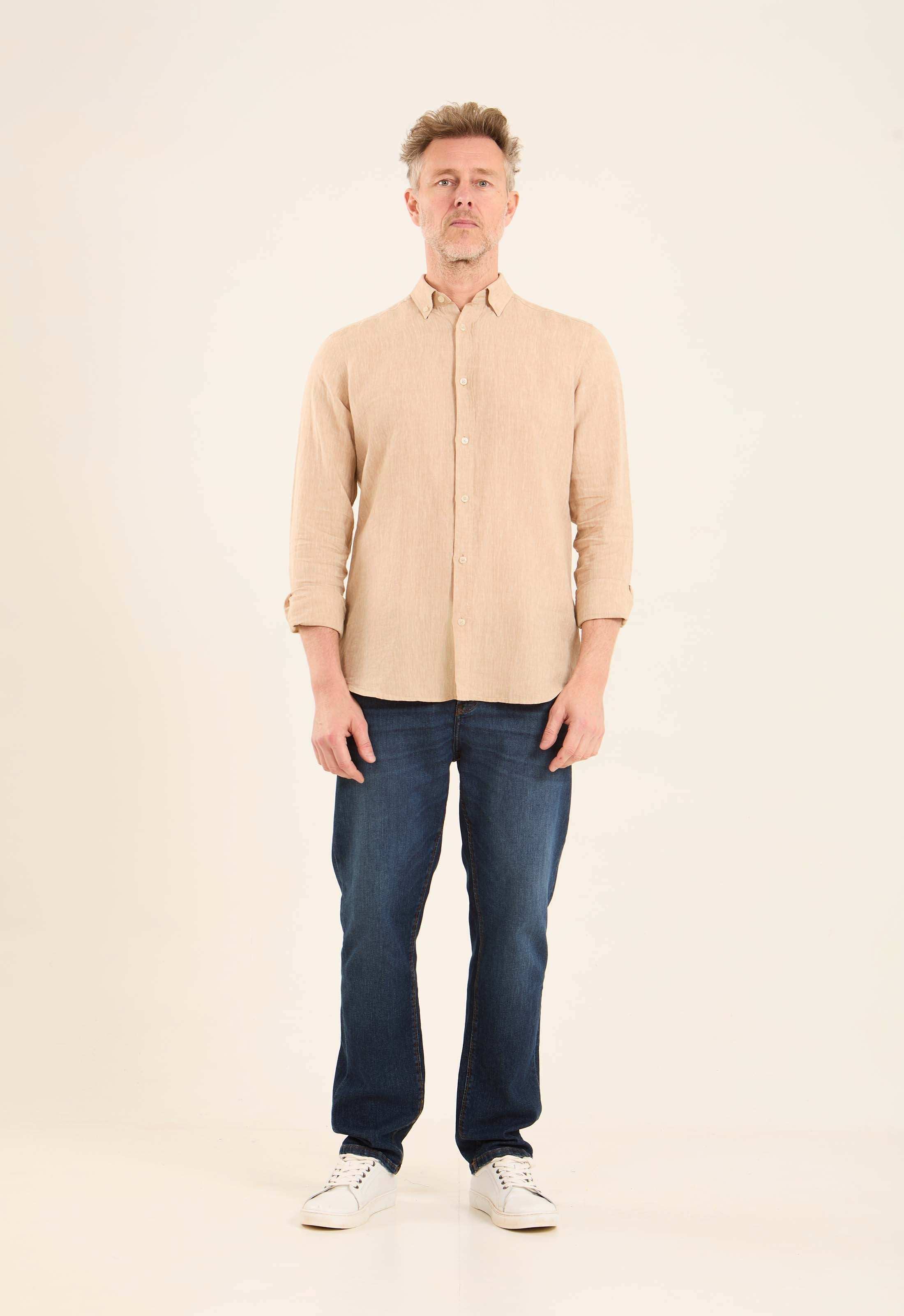 Textured Lightweight Summer Linen Shirt