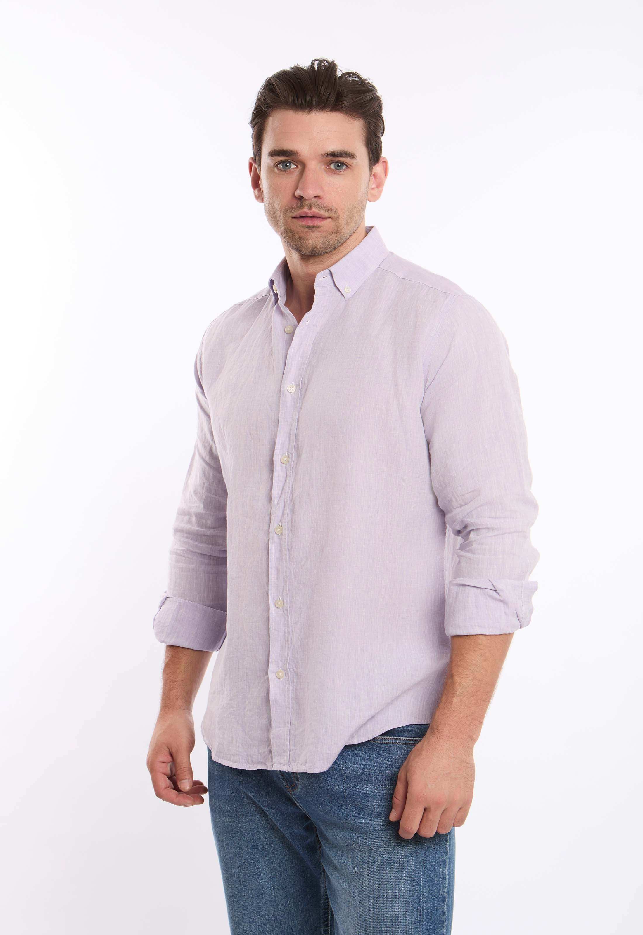 Textured Lightweight Summer Linen Shirt