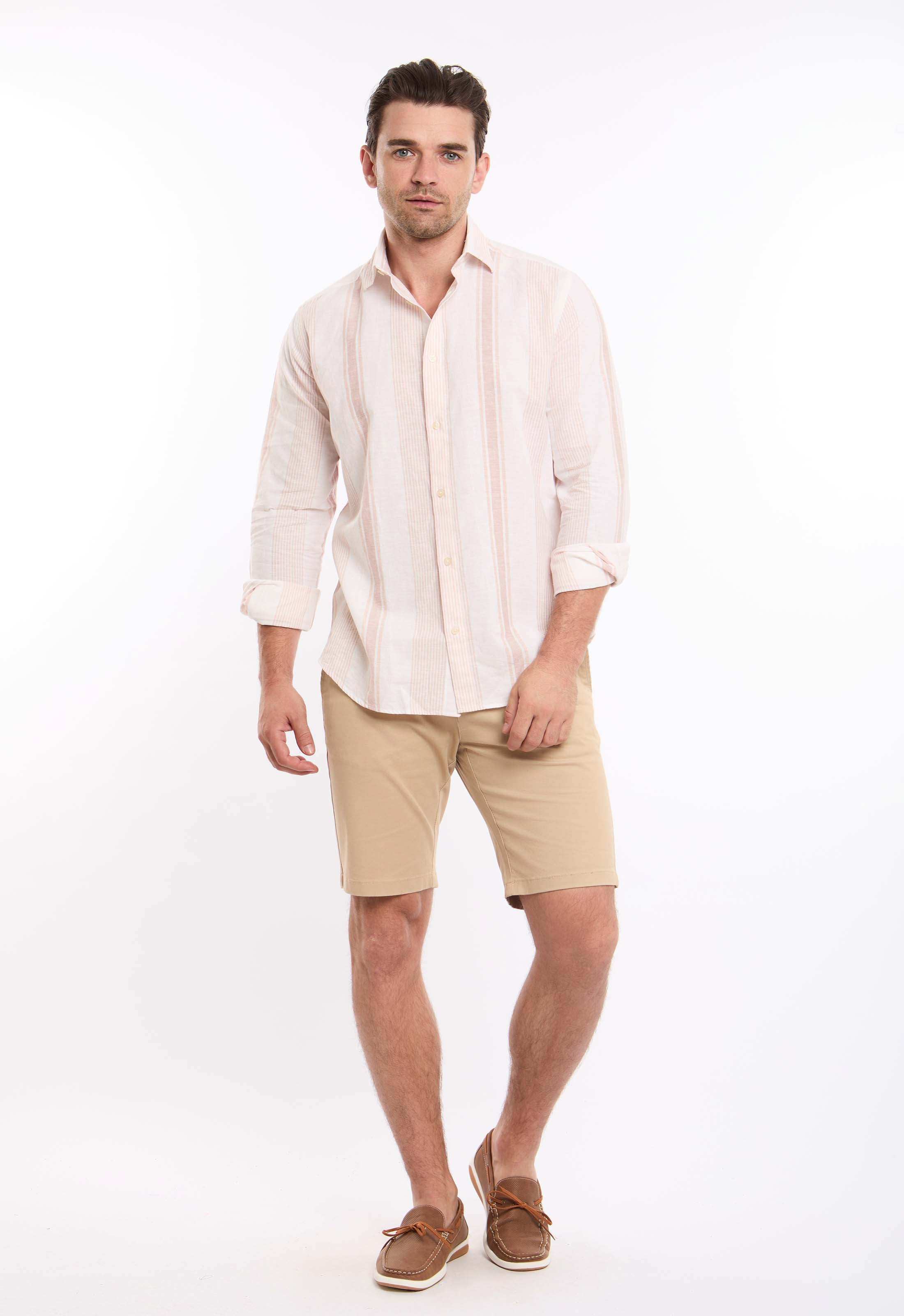 Multiple Stripes with Buttons Down Casual Shirt