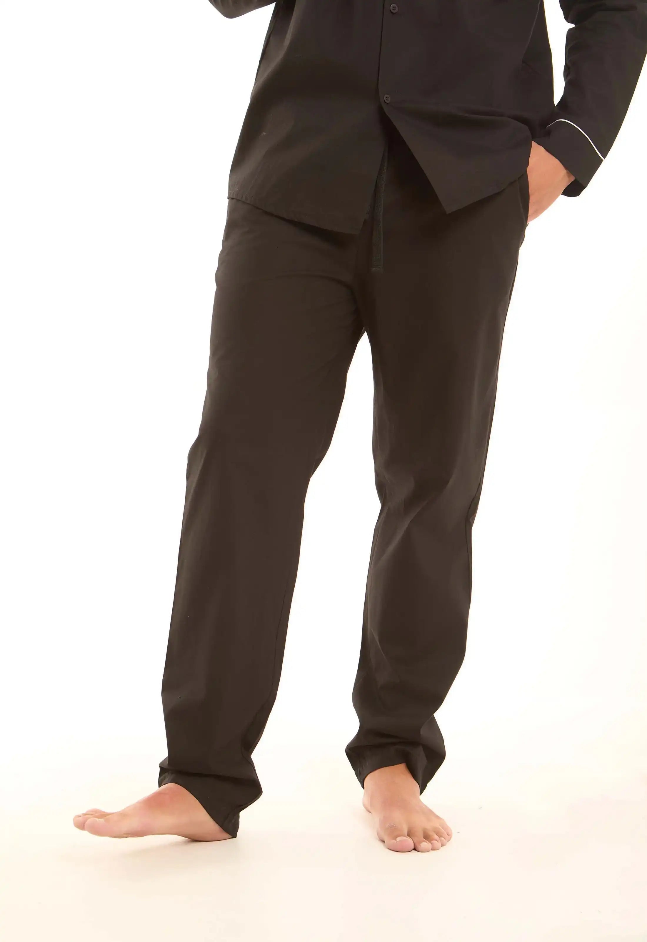 Solid Classic Pajama Set with Pockets