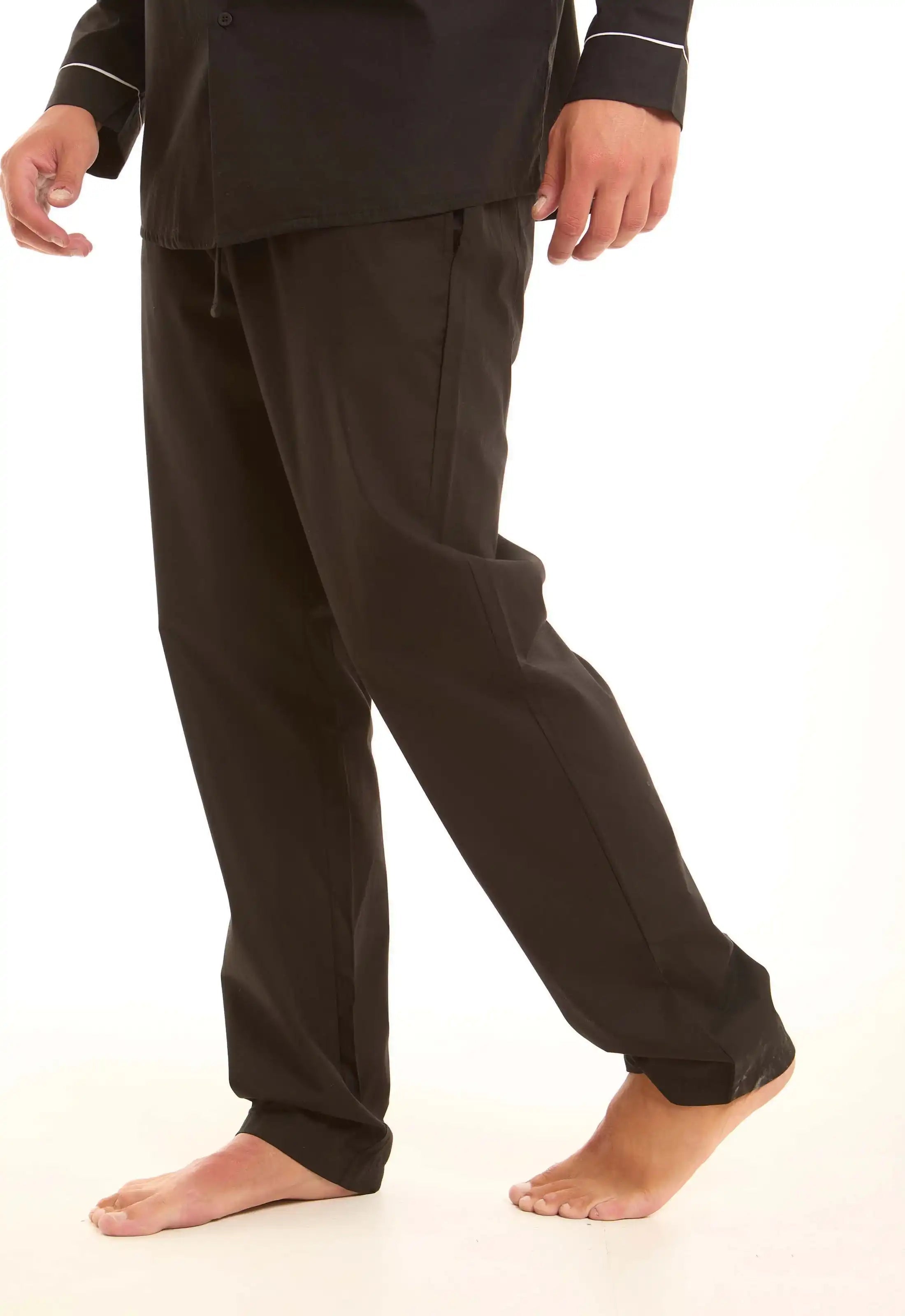 Solid Classic Pajama Set with Pockets