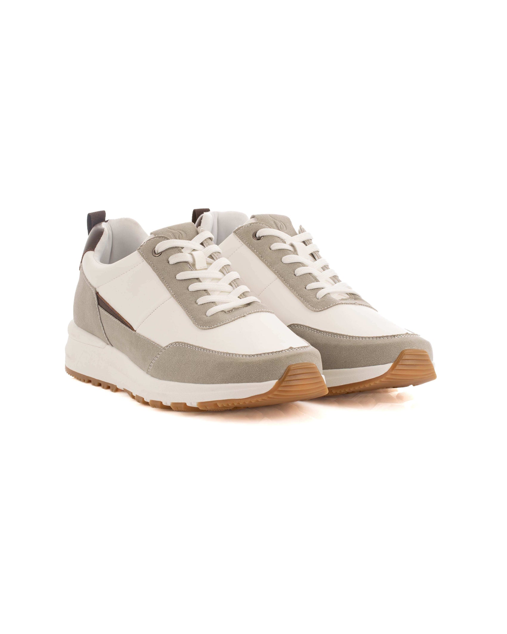 Bi-Tone Lace-Up Casual Sneakers