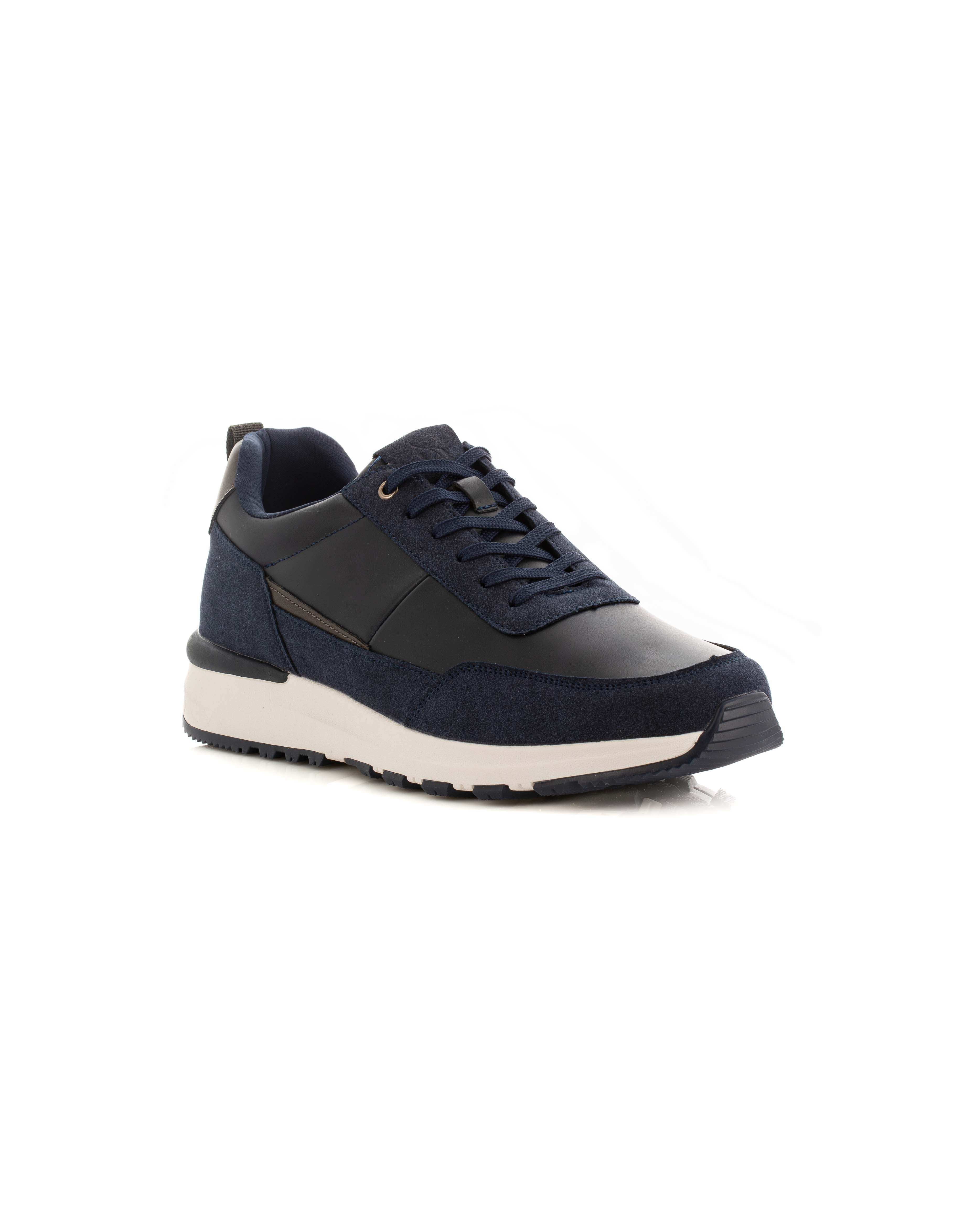 Bi-Tone Lace-Up Casual Sneakers