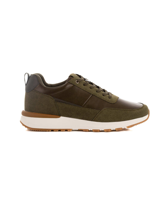 Bi-Tone Lace-Up Casual Sneakers