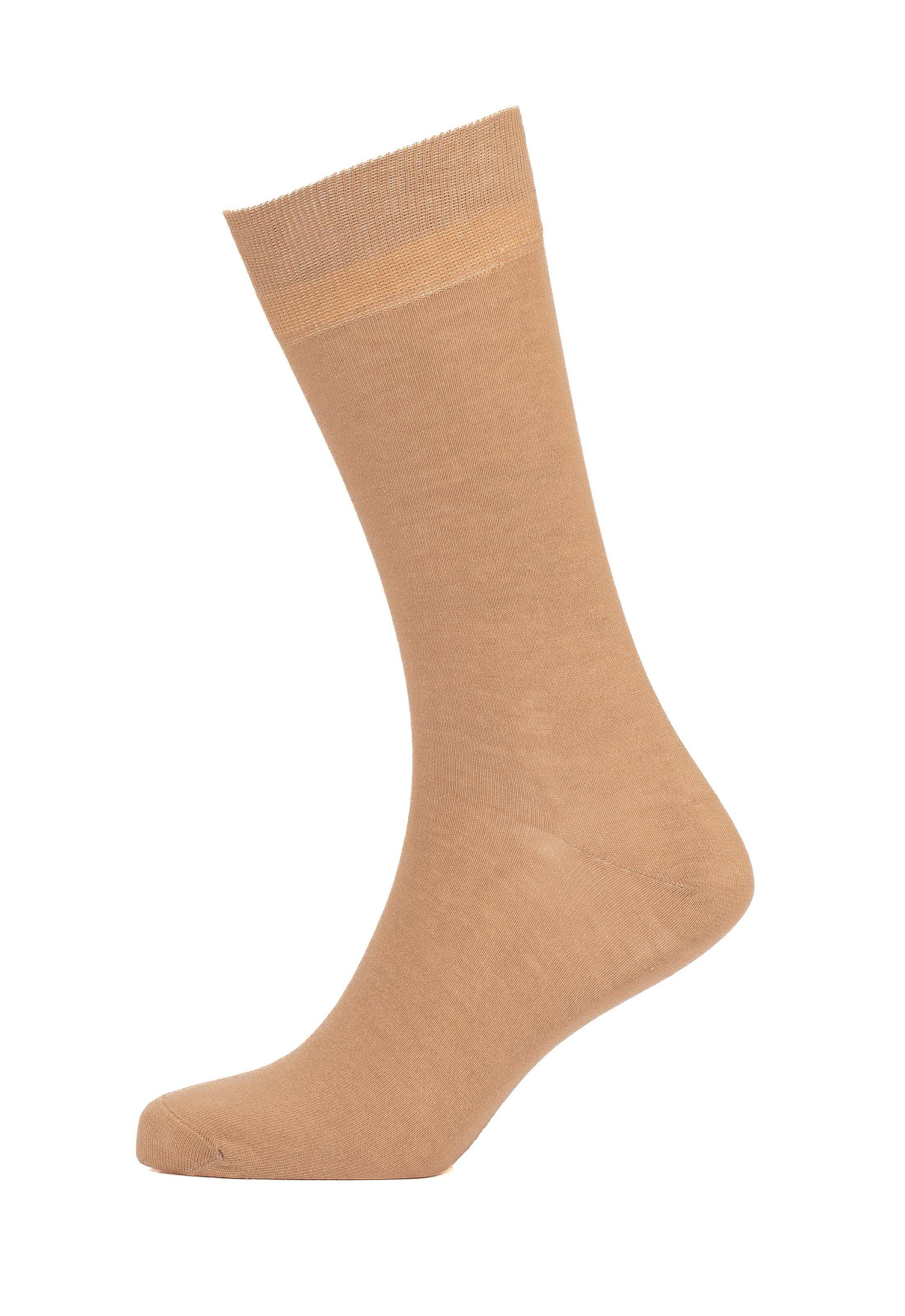 Solid Slip On Cotton Mid-Calf Socks