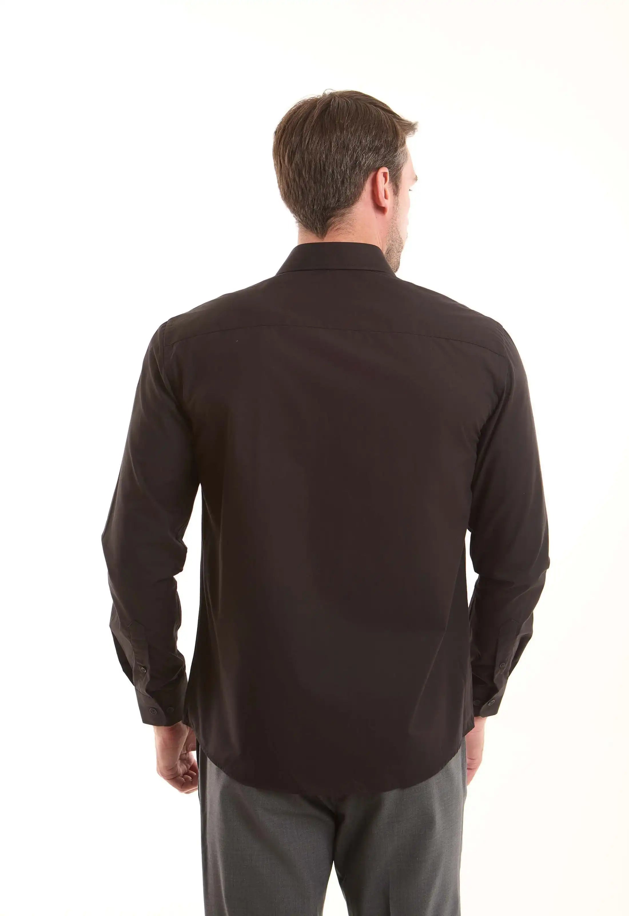 Solid Long Sleeves Buttoned Shirt