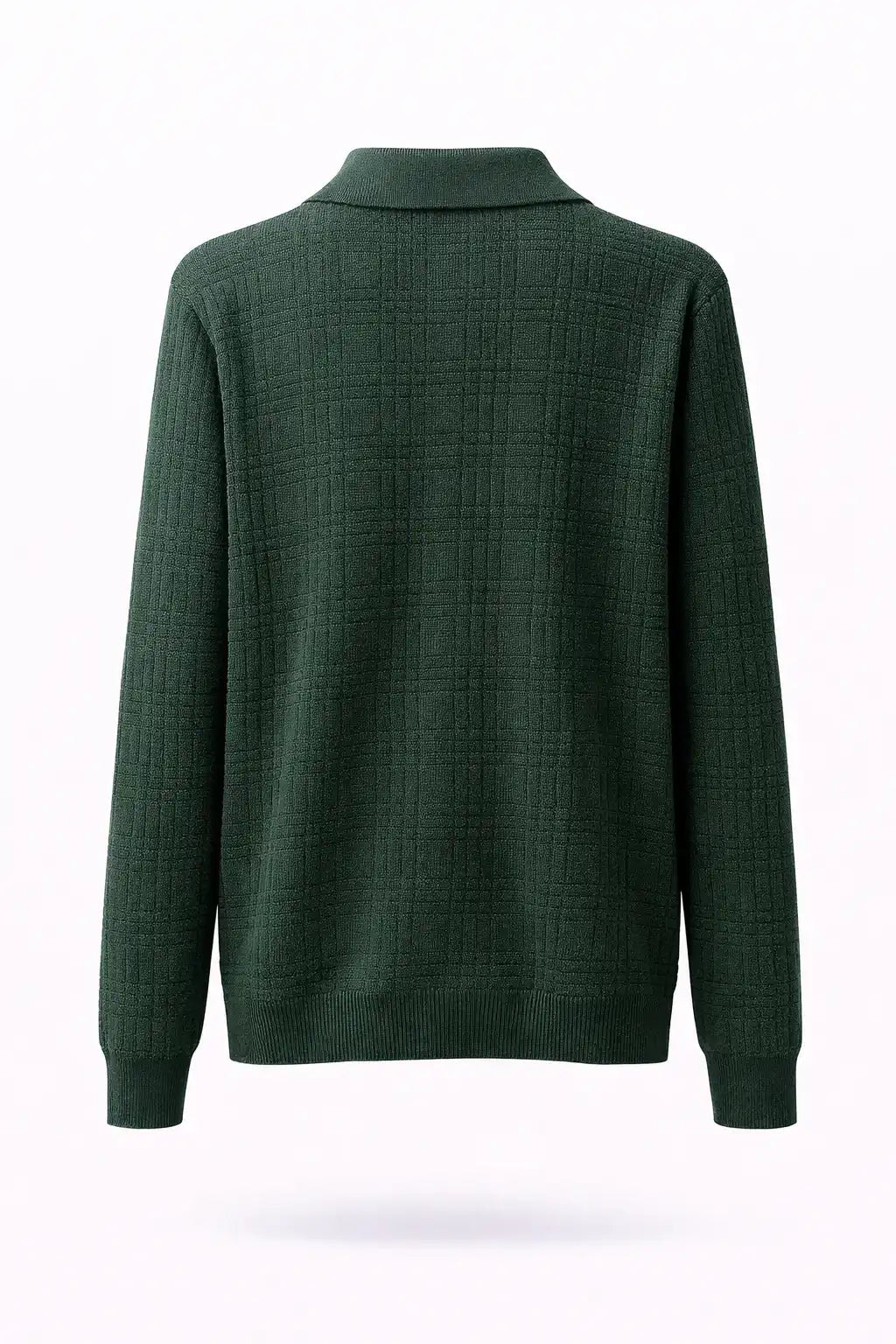 Textured Button-Up Knit Shirt