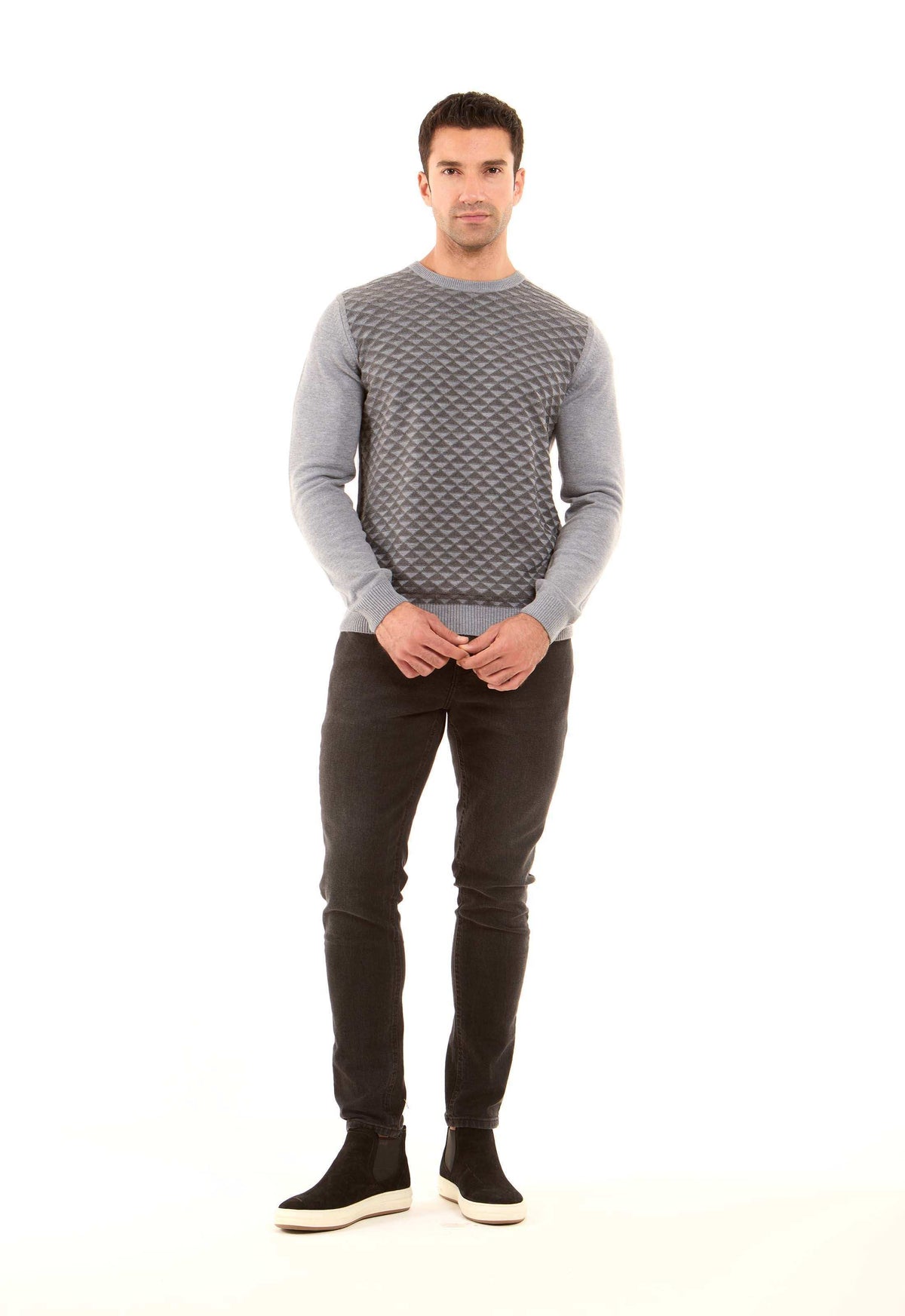 Triangles Pattern Regular Fit Casual Pullover