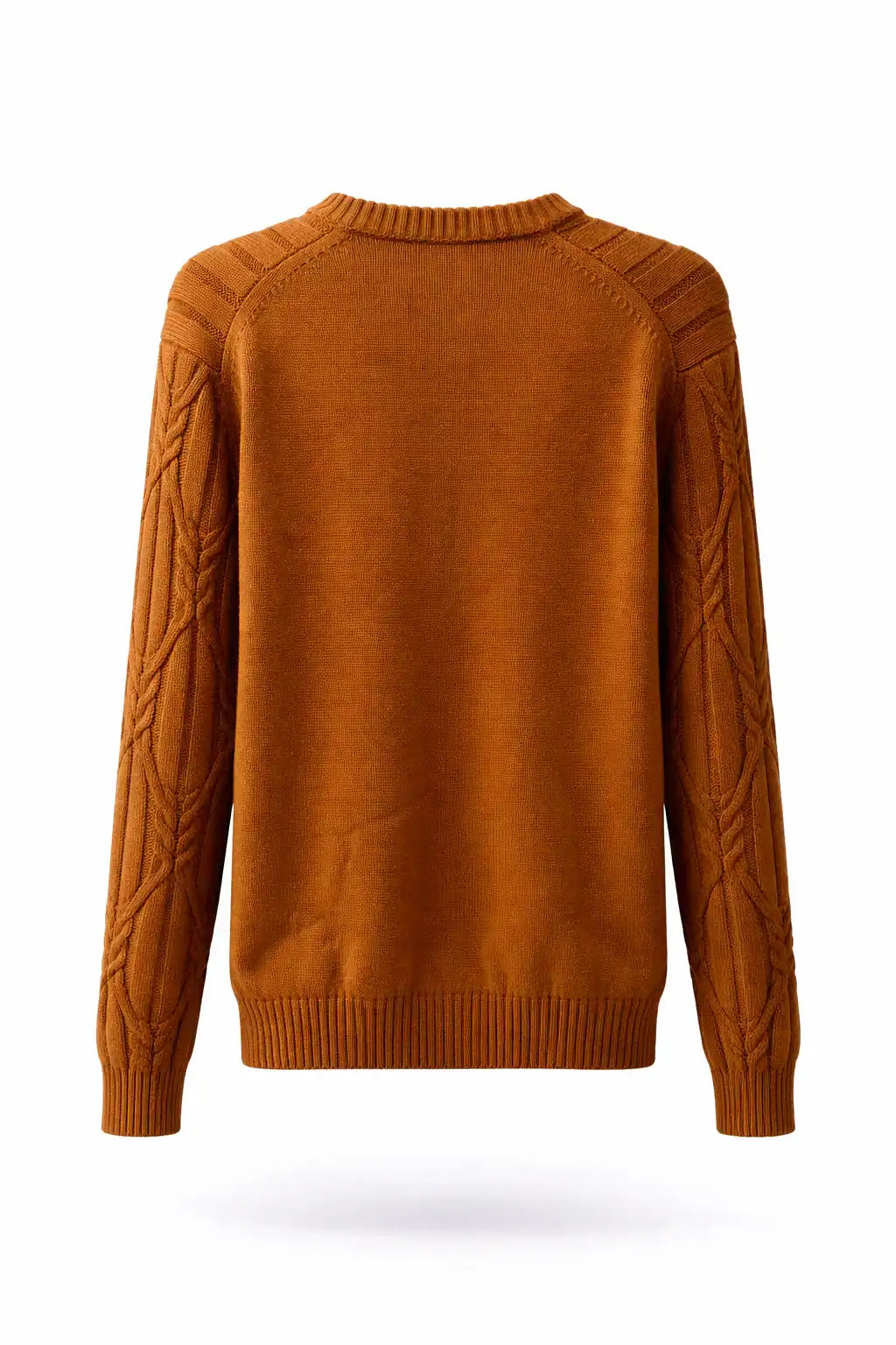 Cable-Knit Crew Neck Sweater
