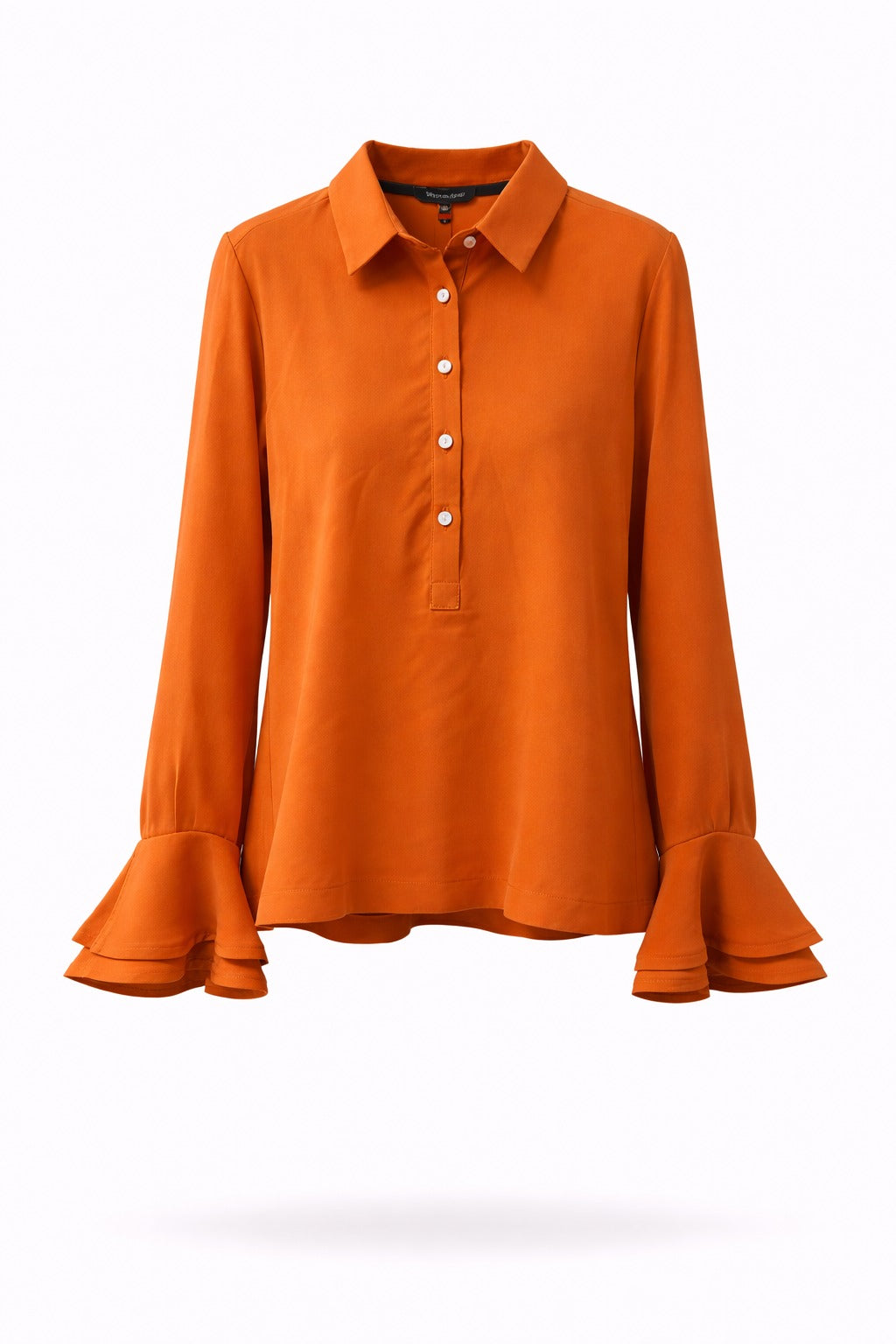 Elegant Satin Draped Blouse
