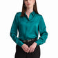 Satin Button-Down Shirt