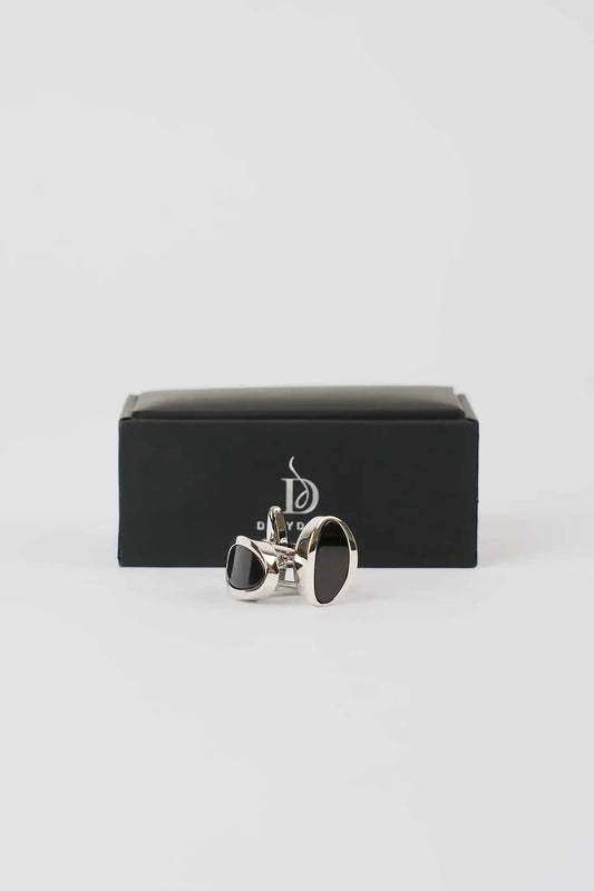 Elegant Oval Enamel Cufflinks
