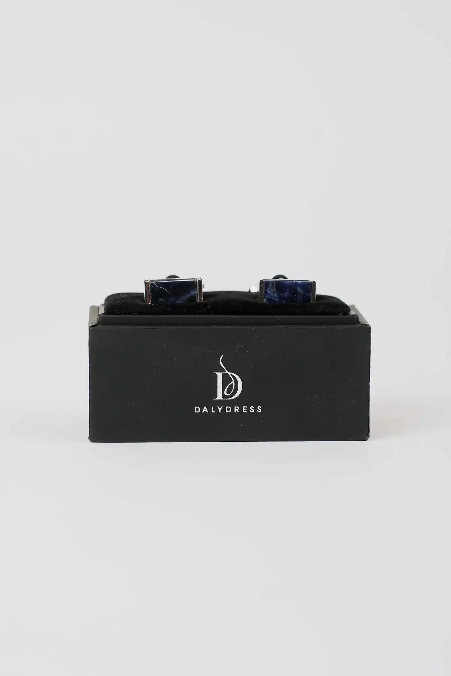 Rectangular Stone-Inlay Cufflinks