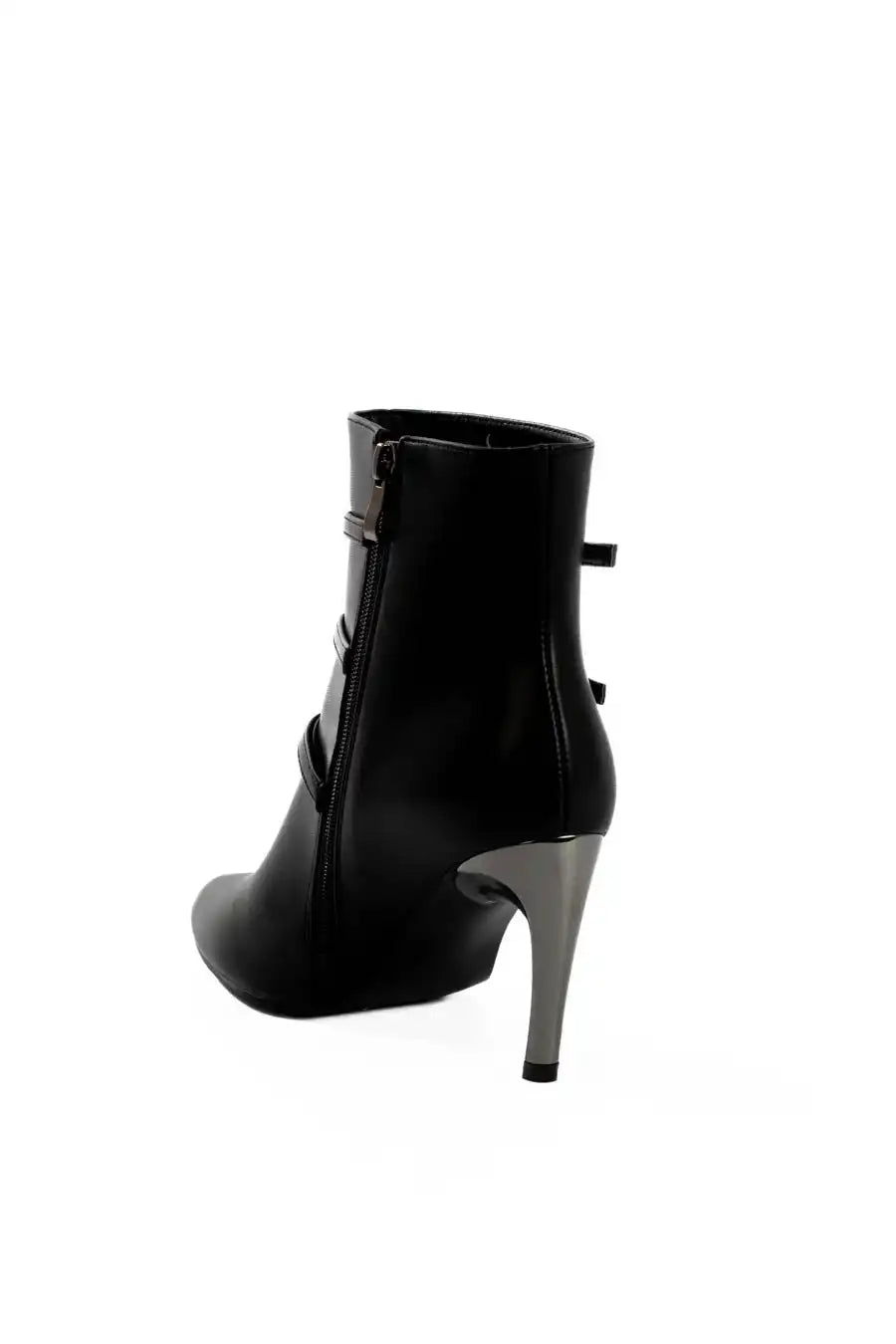 Triple Buckle Stiletto Heel Ankle Boots