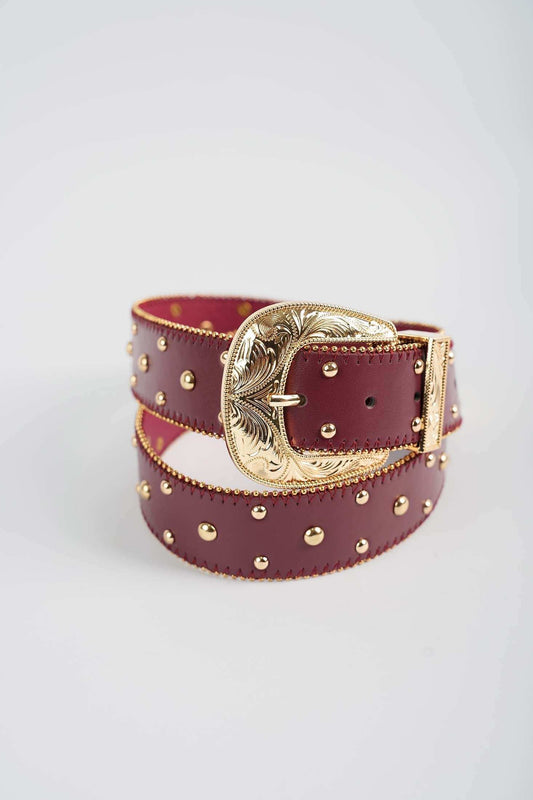Western Embossed Studded Belt