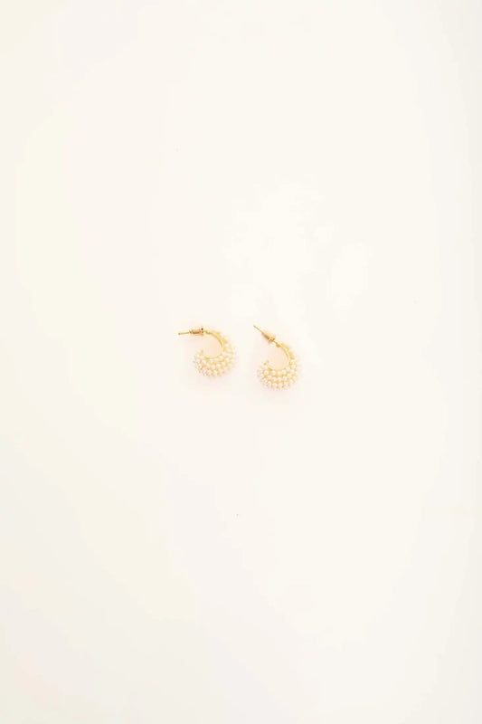 Beaded Teardrop Stud Earrings